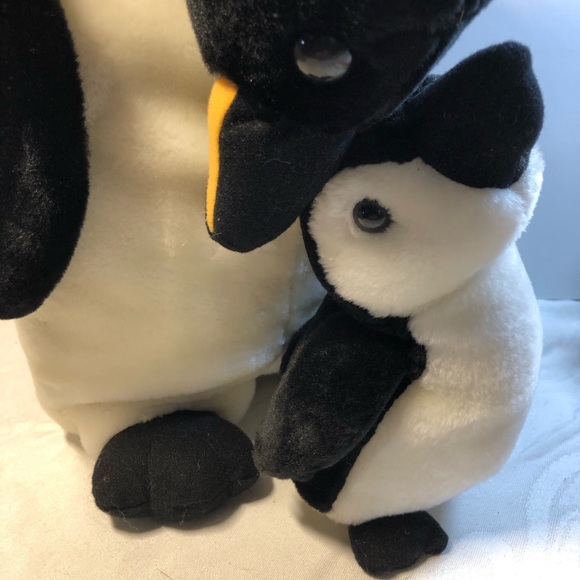 Emperor Penguin Plush Toy Stuffed Animal Mom And Baby Standing on Feet 15” - Picture 2 of 9